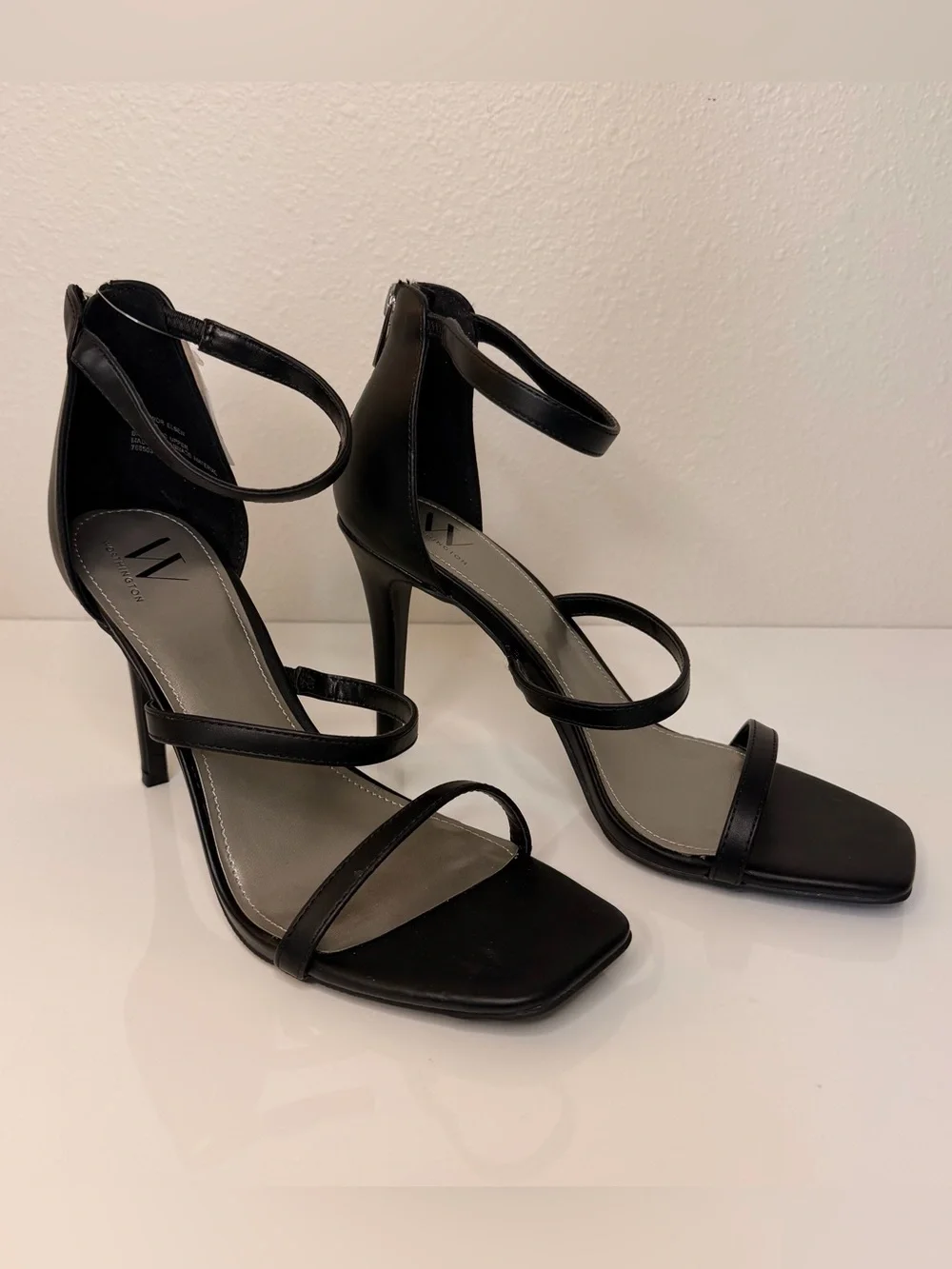 Worthington Black Strappy Stiletto Sandals - Picture 3 of 9